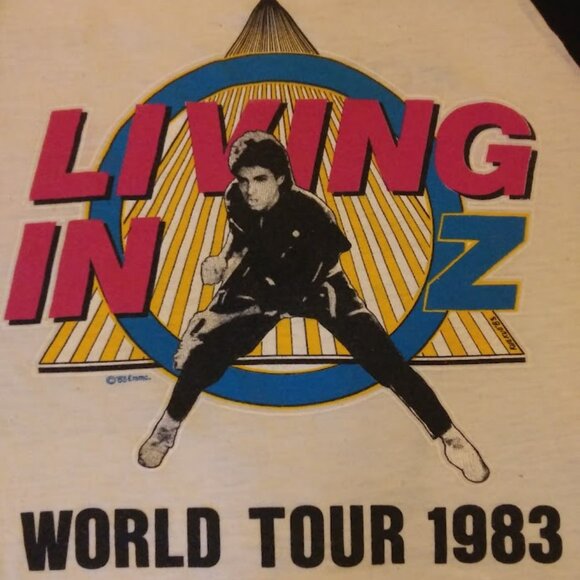 Vintage Original Rick Springfield Living In Oz World Tour 1983 Small T-shirt - Picture 9 of 9